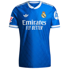 Real Madrid adidas 2025/26 Third Authentic Custom Jersey - Blue Adidas