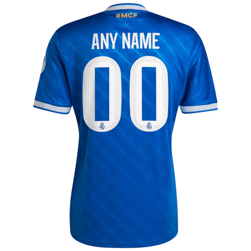 Real Madrid adidas 2025/26 Third Custom Jersey - Blue Adidas