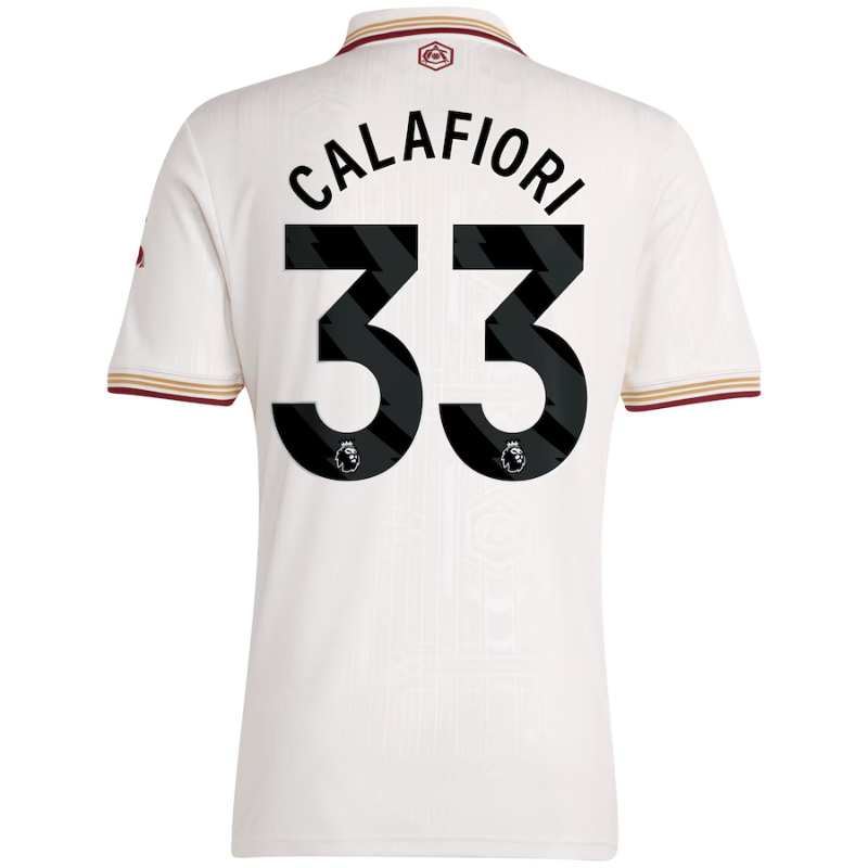 Riccardo Calafiori Arsenal adidas 2025/26 Third Player Jersey - White Adidas