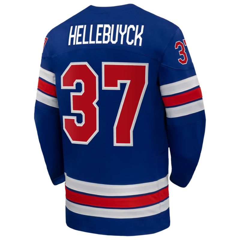 USA Royal Blue Hockey Jersey (HELLEBUYCK 37)