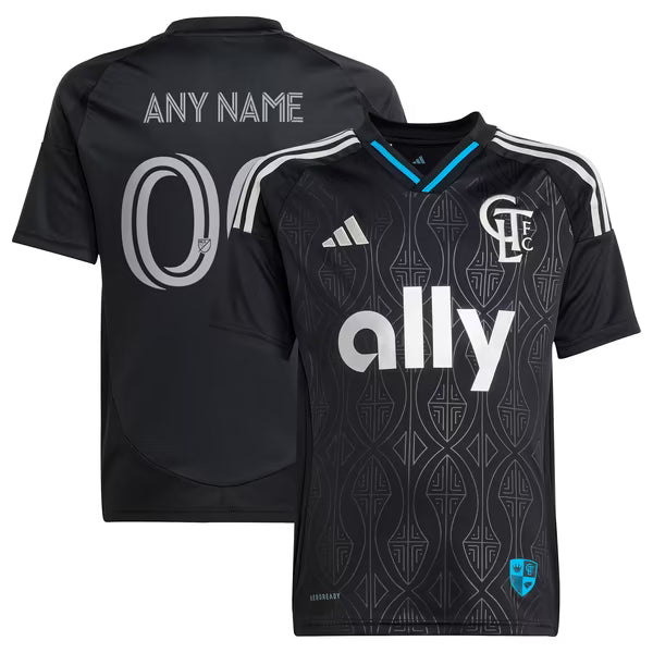 adidas Charlotte FC Youth 2025 Fortress Kit Replica Custom Jersey