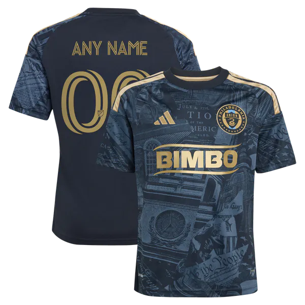 Adidas Philadelphia Union Youth 2026 1776 Kit Replica Custom Jersey