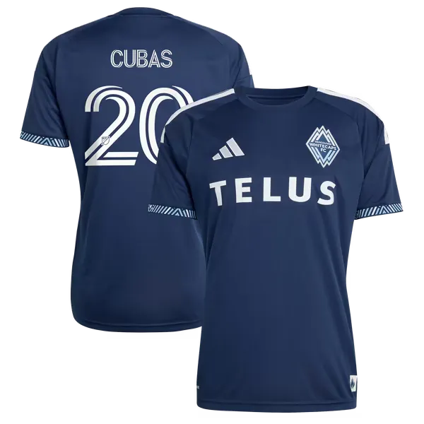 Adidas Andrés Cubas Vancouver Whitecaps FC 2026 Coastal Replica Jersey