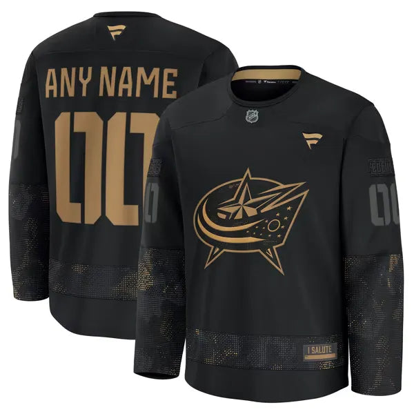 Columbus Blue Jackets 2024 Military Appreciation Custom Practice Jersey