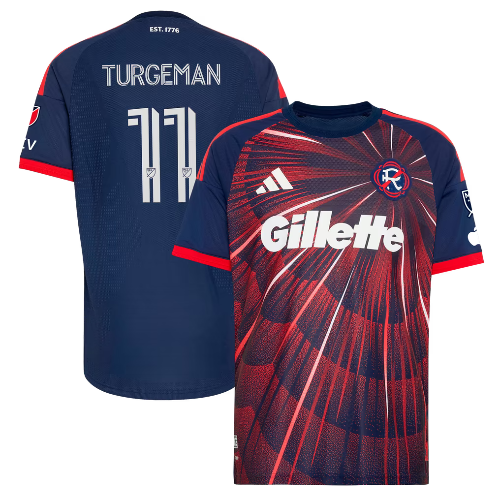 Dor Turgeman New England Revolution adidas 2026 Independence Day Authentic Patch Jersey