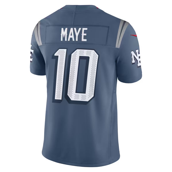 Nike Drake Maye New England Patriots Limited Jersey Blue
