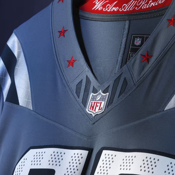 Nike Drake Maye New England Patriots Limited Jersey Blue
