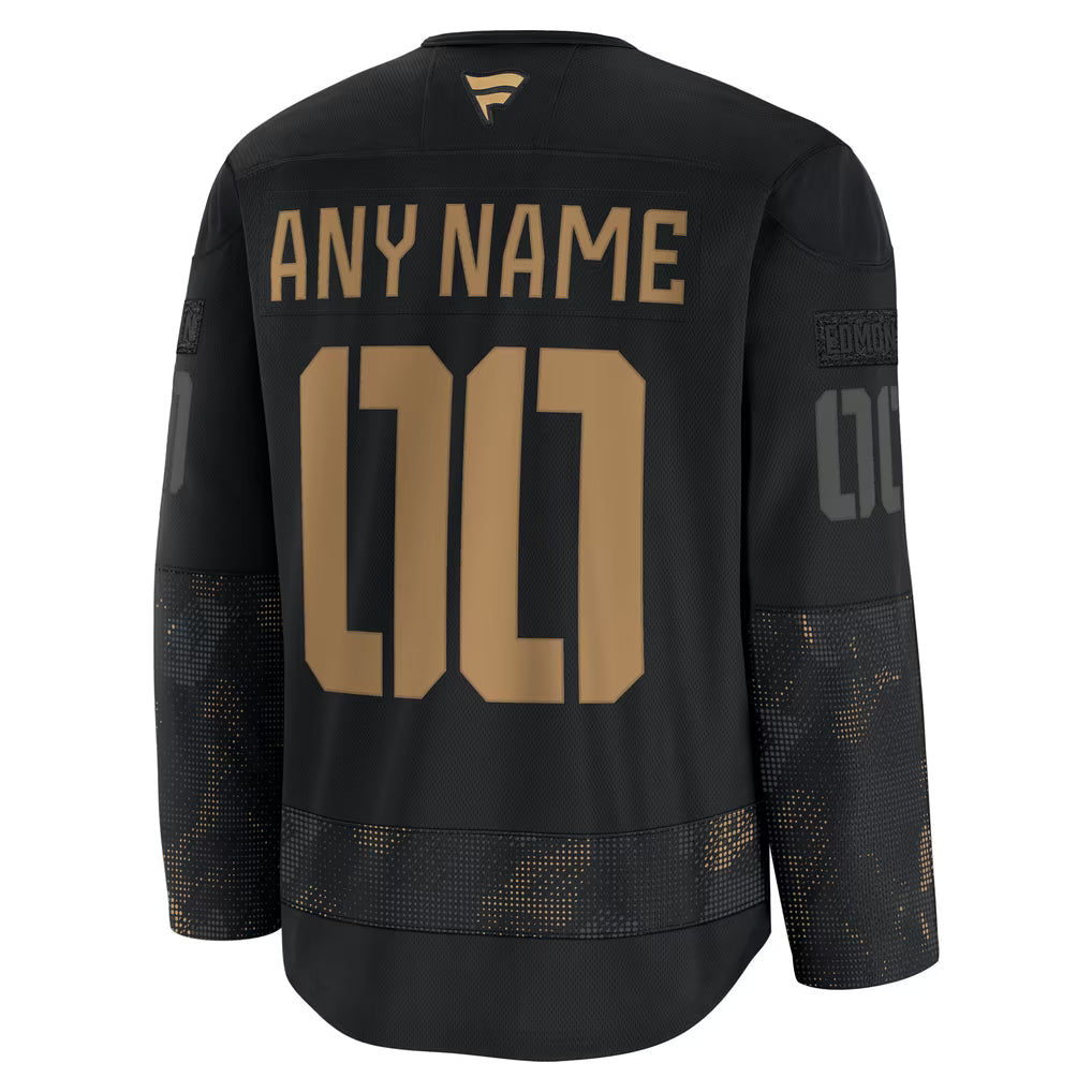 Fanatics Edmonton Oilers Military Appreciation Custom Practice Jersey
