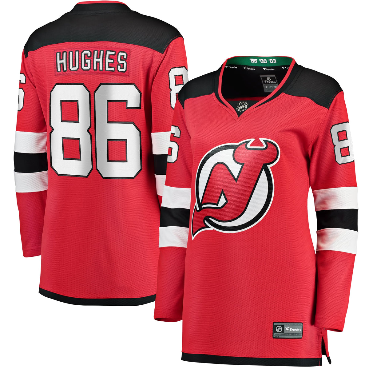 Fanatics Jack Hughes New Jersey Devils Women's Home Breakaway Jersey