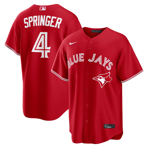 Nike George Springer Toronto Blue Jays Canada Day Replica Jersey