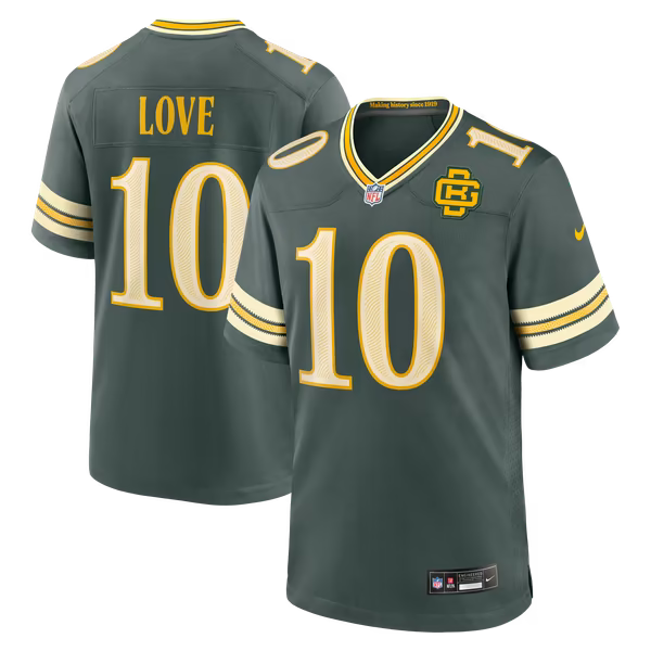 Nike Jordan Love Green Bay Packers 2026 Rivalries Collection Game Jersey