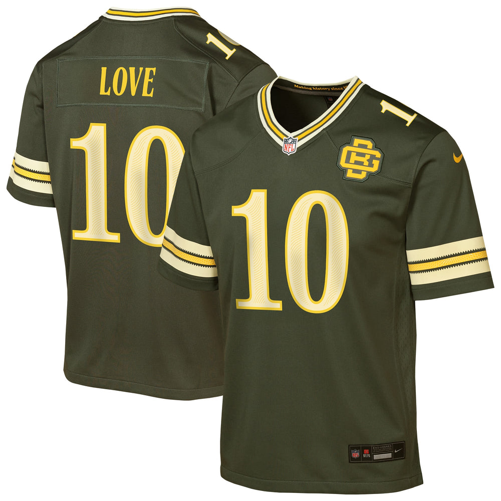 Nike Green Bay Packers Jordan Love Youth 2026 Rivalries Game Jersey