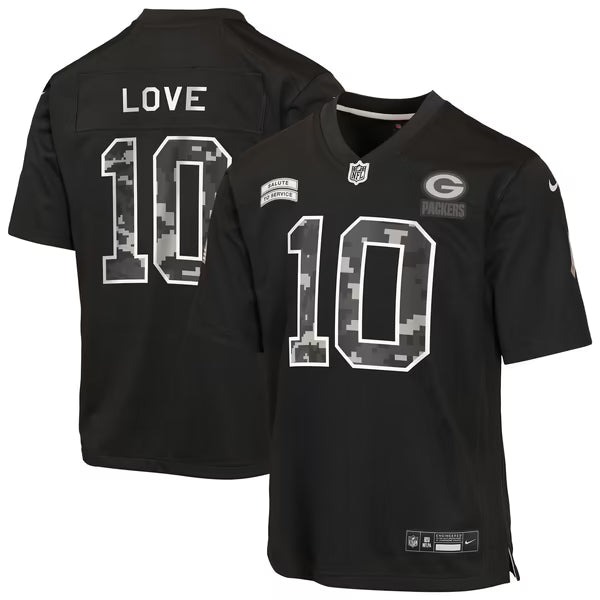 Nike Jordan Love Green Bay Packers Youth Salute to Service Game Jersey