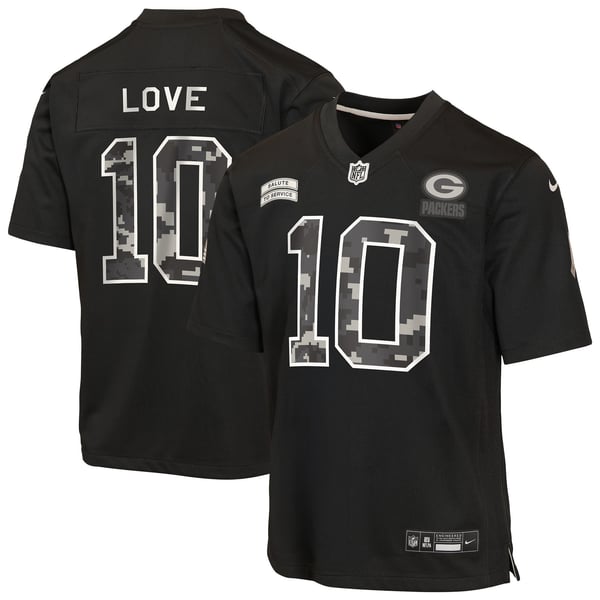 Nike Jordan Love Green Bay Packers Youth Salute to Service Game Jersey