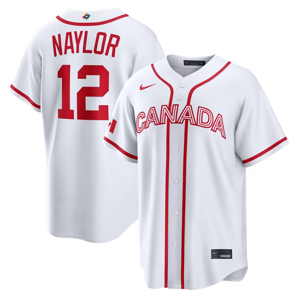 Nike Josh Naylor Canada Baseball 2026 World Baseball Classic Home Stadium Jersey