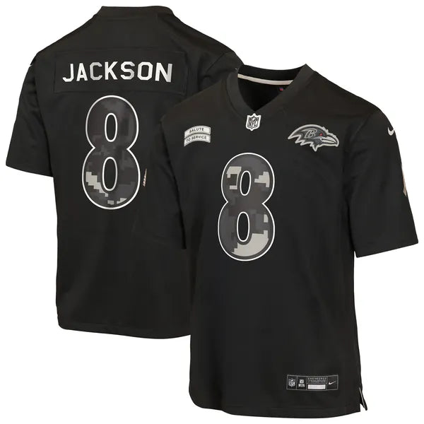 Nike Lamar Jackson Baltimore Ravens Youth Salute to Service Game Jersey