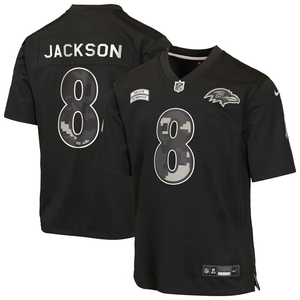 Nike Lamar Jackson Baltimore Ravens Youth Salute to Service Game Jersey