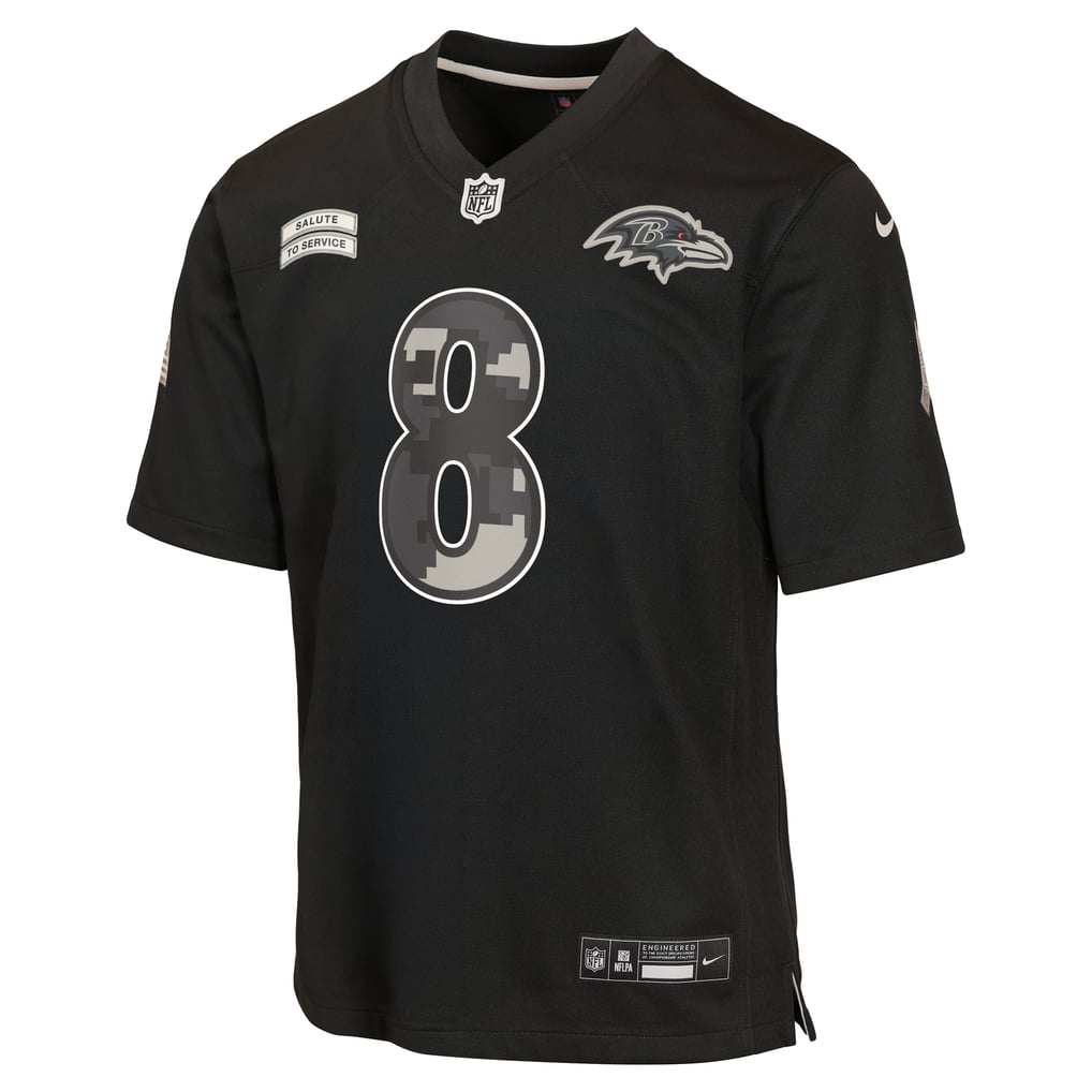 Nike Lamar Jackson Baltimore Ravens Youth Salute to Service Game Jersey