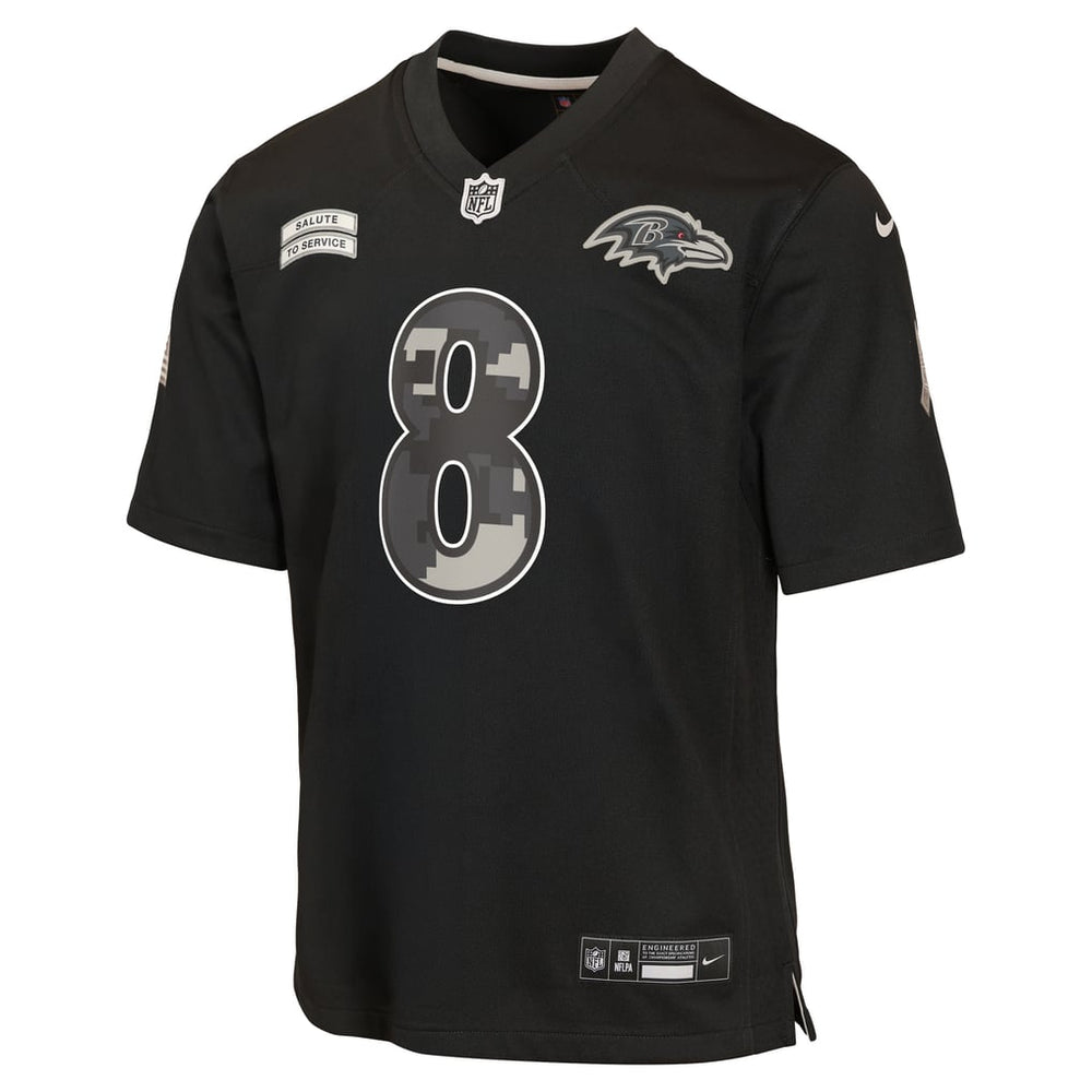 Nike Lamar Jackson Baltimore Ravens Youth Salute to Service Game Jersey