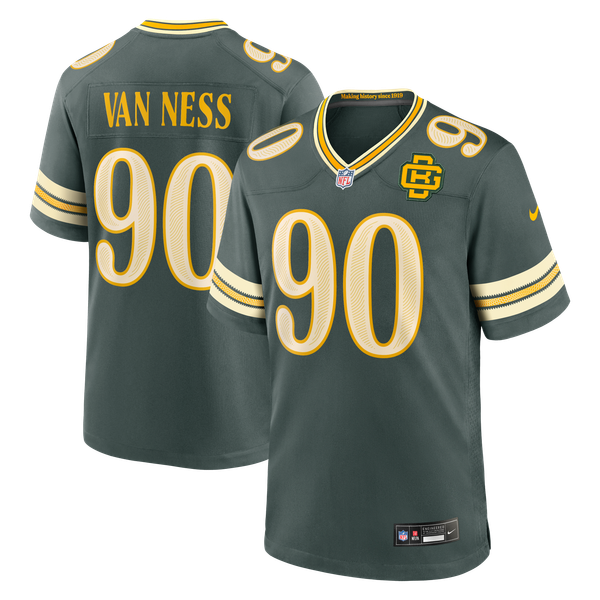 Nike Lukas Van Ness Green Bay Packers 2026 Rivalries Collection Game Jersey