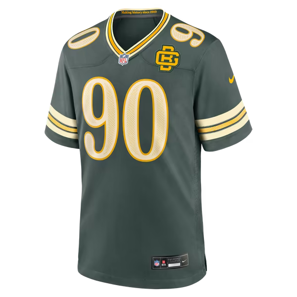 Nike Lukas Van Ness Green Bay Packers 2026 Rivalries Collection Game Jersey