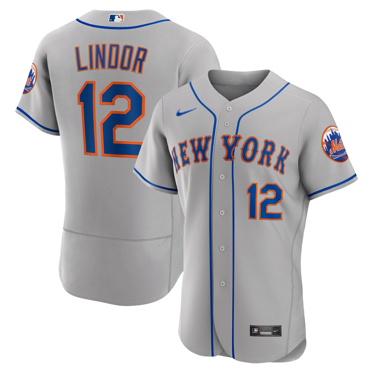 Francisco Lindor New York Mets Nike Road Authentic Player Jersey - Gray Nike