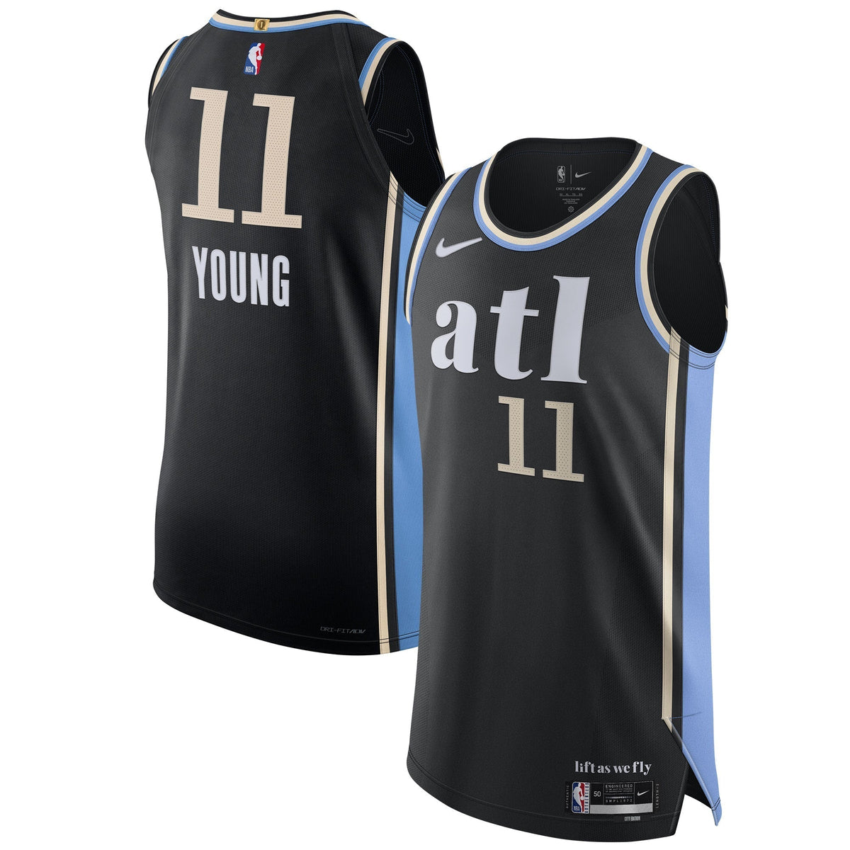 Nike Trae Young Atlanta Hawks  Authentic Jersey - City Edition - Black Nike