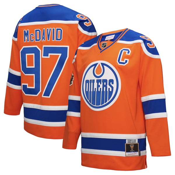 Mitchell & Ness Connor McDavid Edmonton Oilers Power Play Jersey