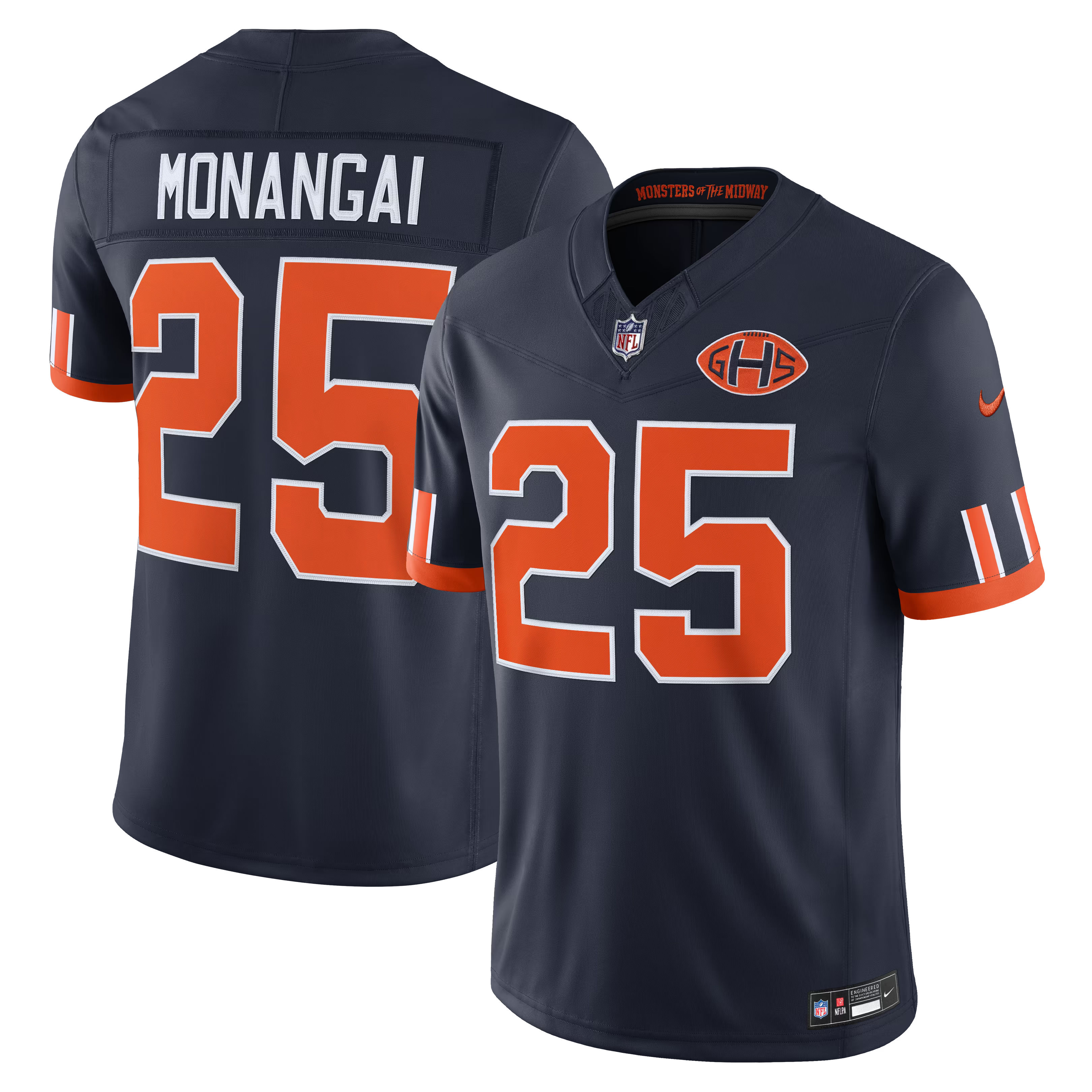 Nike Kyle Monangai Chicago Bears Rivalries Limited Jersey Navy