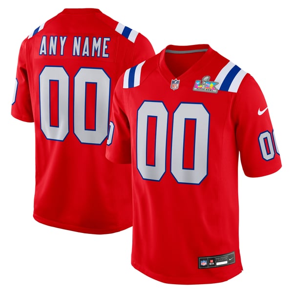 Nike New England Patriots Super Bowl LX Custom Game Jersey