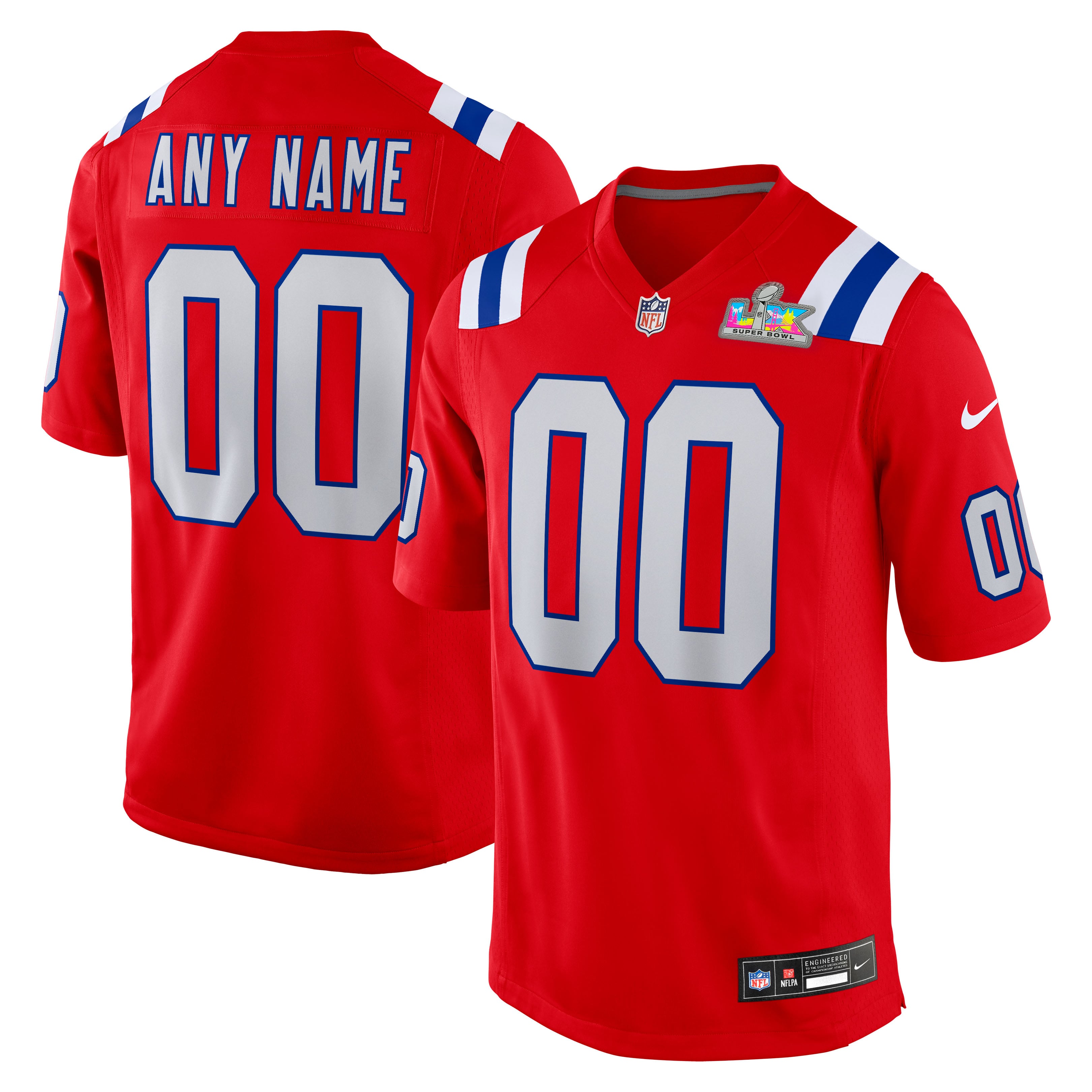 Nike New England Patriots Super Bowl LX Custom Game Jersey