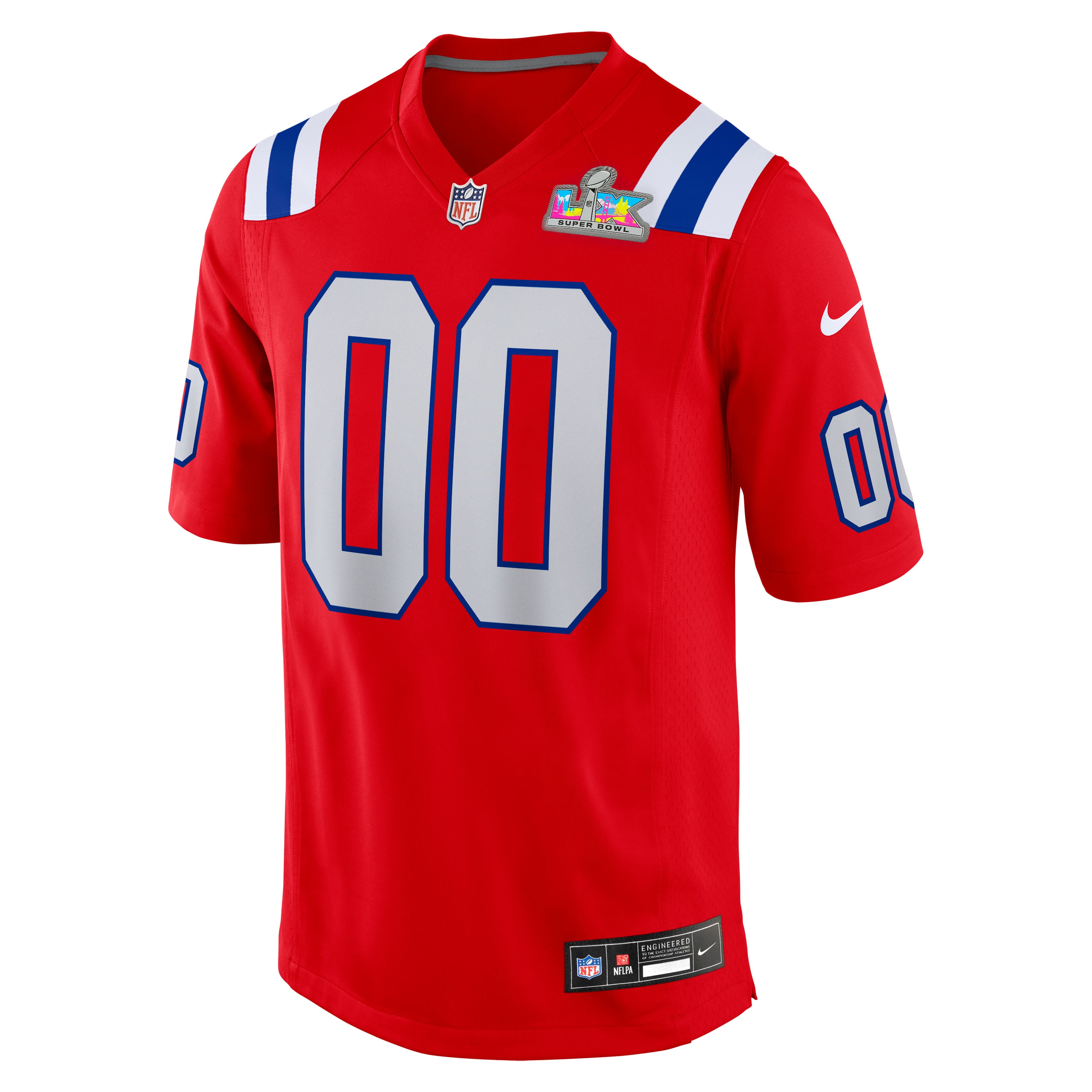 Nike New England Patriots Super Bowl LX Custom Game Jersey