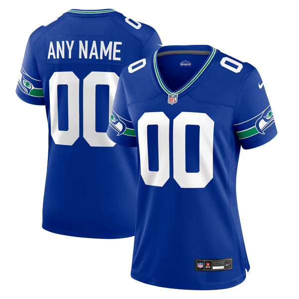 Nike Seattle Seahawks Women's Throwback Custom Jersey