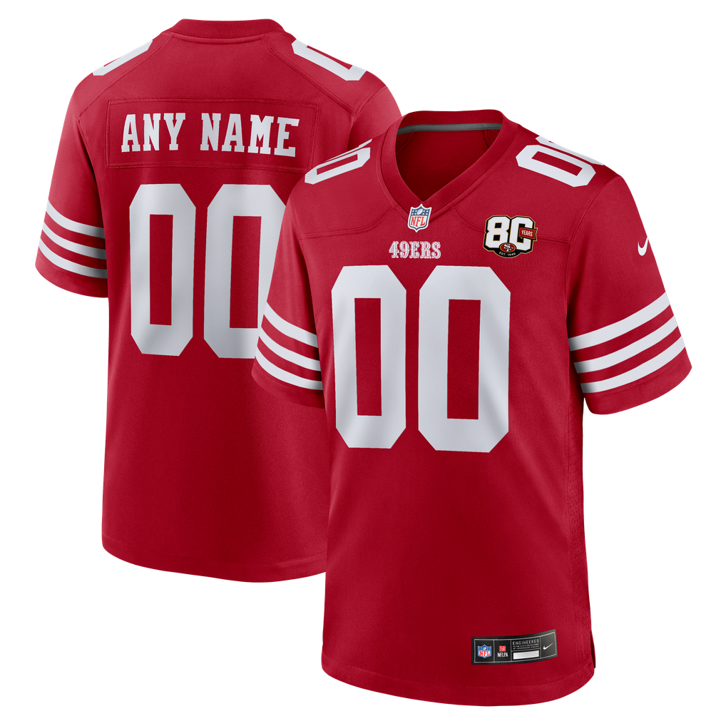 Nike San Francisco 49ers 80th Anniversary Custom Game Jersey