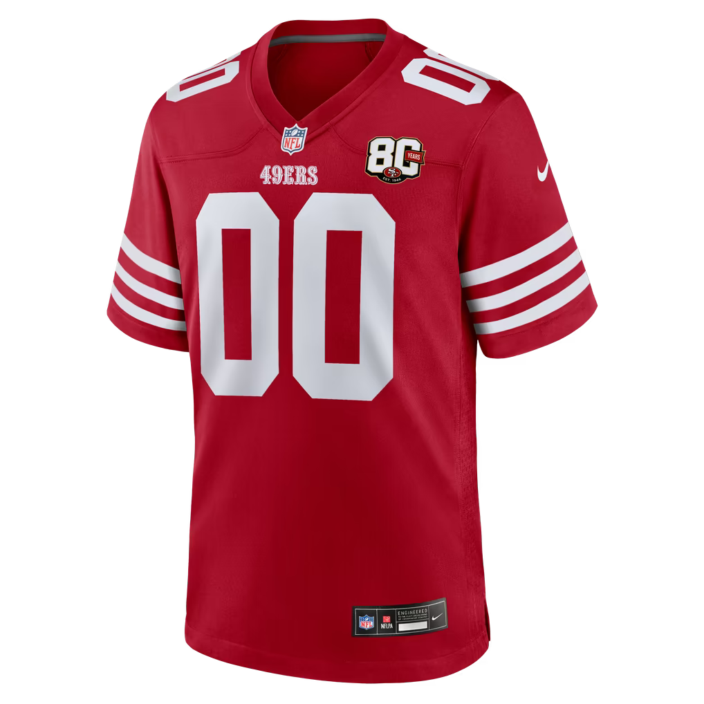 Nike San Francisco 49ers 80th Anniversary Custom Game Jersey