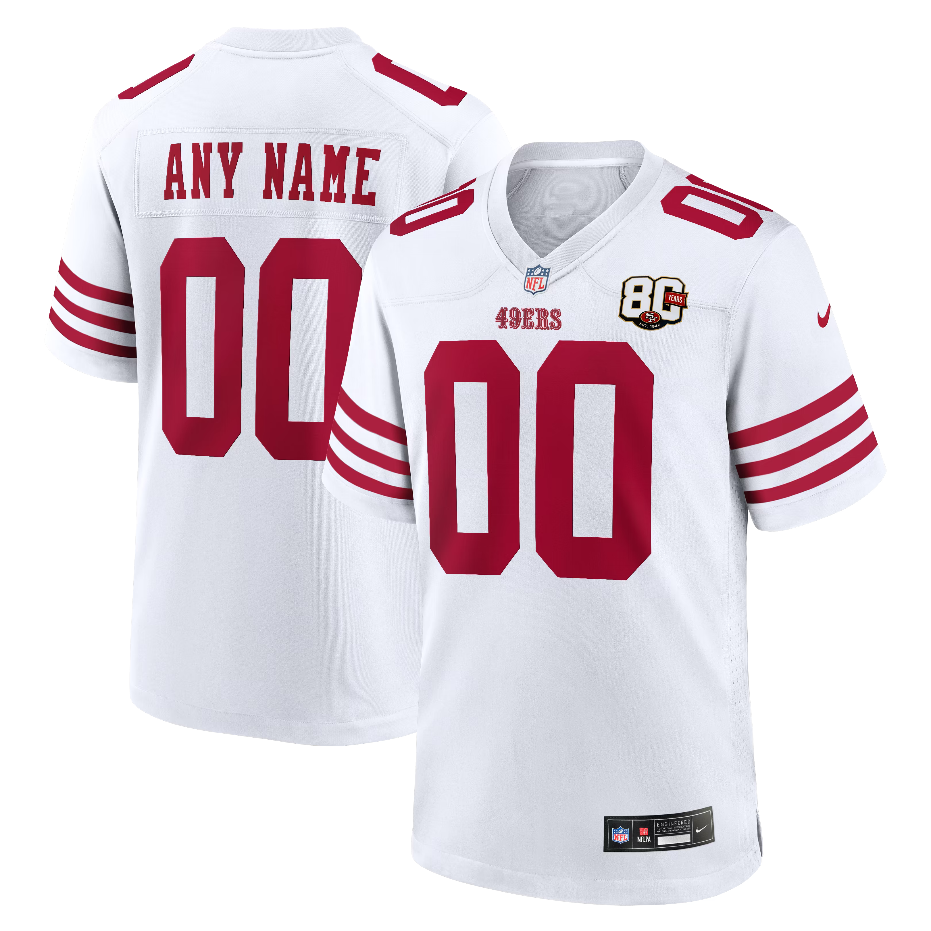 Nike San Francisco 49ers 80th Anniversary Custom Game Jersey