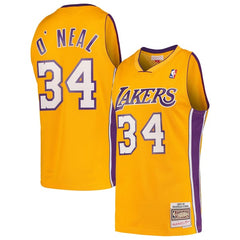 Shaquille O'Neal Los Angeles Lakers Mitchell & Ness Hardwood Classics Swingman Jersey