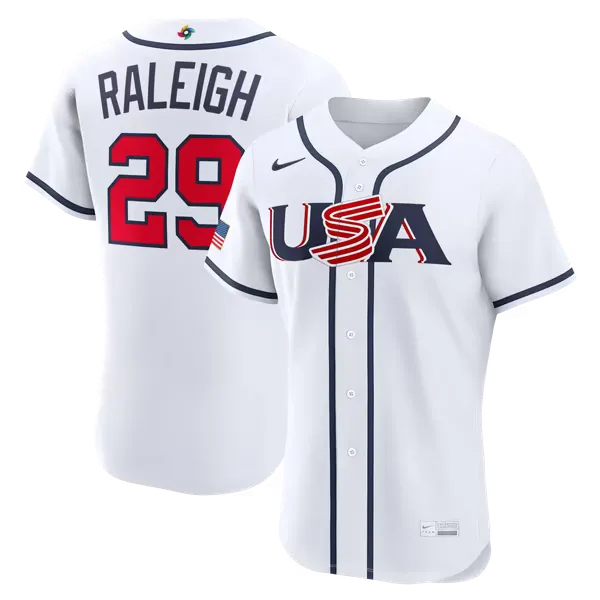 USA Baseball White 2026 World Baseball Classic Home Jersey (Cal Raleigh)