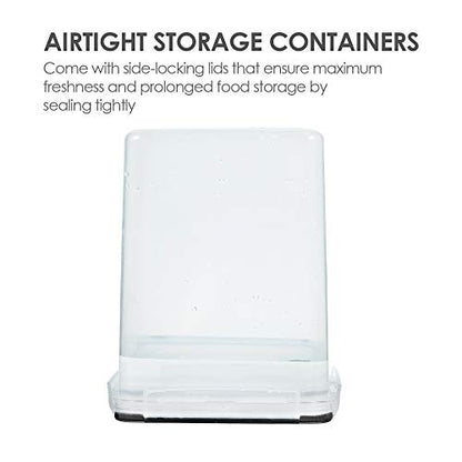Large Food Storage Containers 5.2L / 176oz, Vtopmart 4 Pieces BPA Free Plastic Airtight Food Storage Canisters