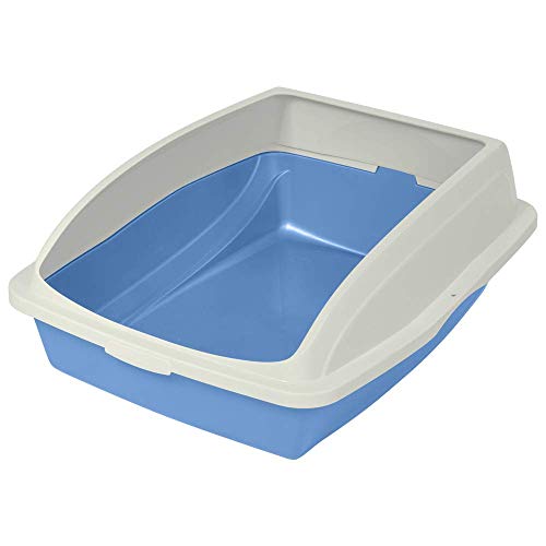 Van Ness Pets Large High Sided Cat Litter Box with Frame, Blue, CP4