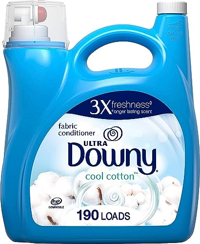 Downy Cool Cotton Liquid Fabric Conditioner (Fabric Softener), 164 Fl Oz, 190 Loads