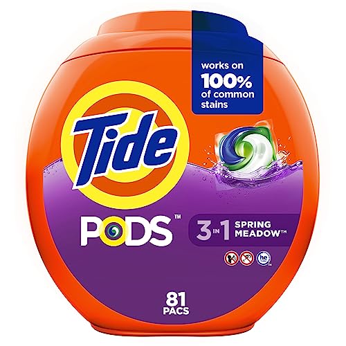 Tide PODS Laundry Detergent Soap Pods, Spring Meadow, 81 count