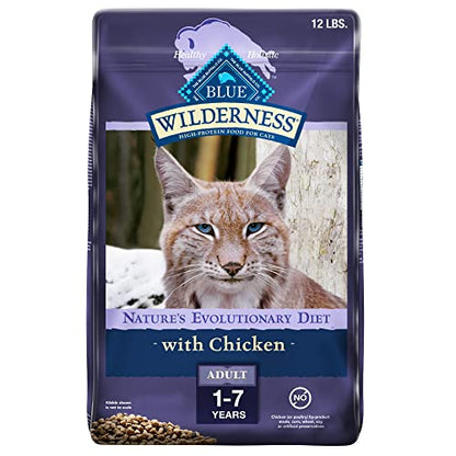 Blue Buffalo Cat Food, Natural Chicken Recipe, High Protein, Adult Dry Cat Food, 12 lb bag (Packaging May Vary)